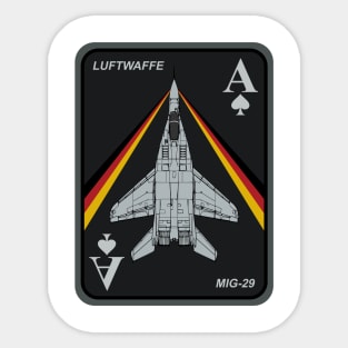 Mig-29 Fulcrum Luftwaffe Patch Sticker